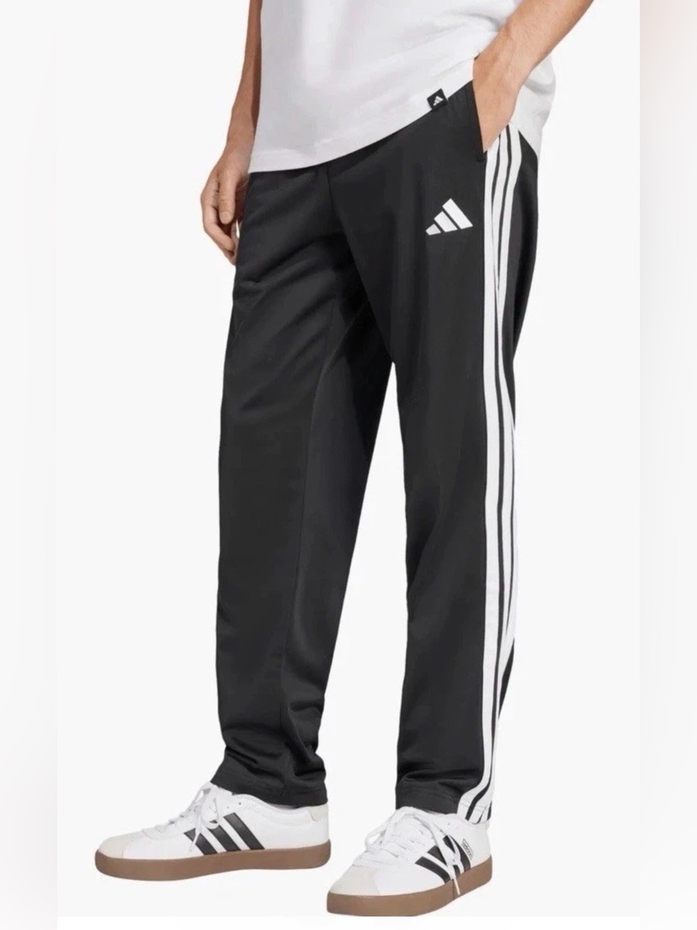 adidas Men's Golf Track Pants Pull On Black/White Relaxed Fit Size S NWT